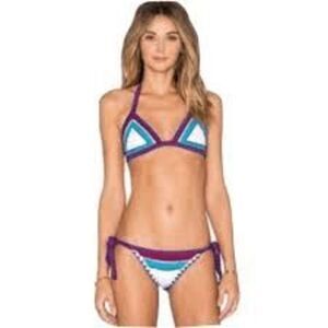 SAME Swim Los Angeles The Catch bikini bottoms Sapphire Papillon Sz M